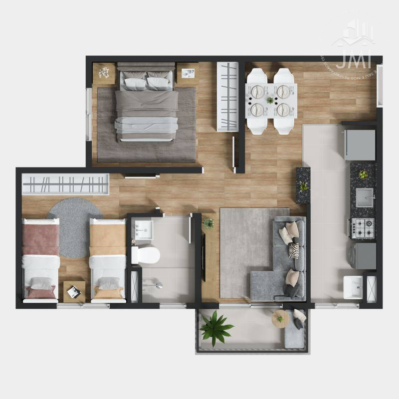 Apartamento à venda com 2 quartos, 46,24m² - Conjunto Residencial Galo Branco,São José dos Campos