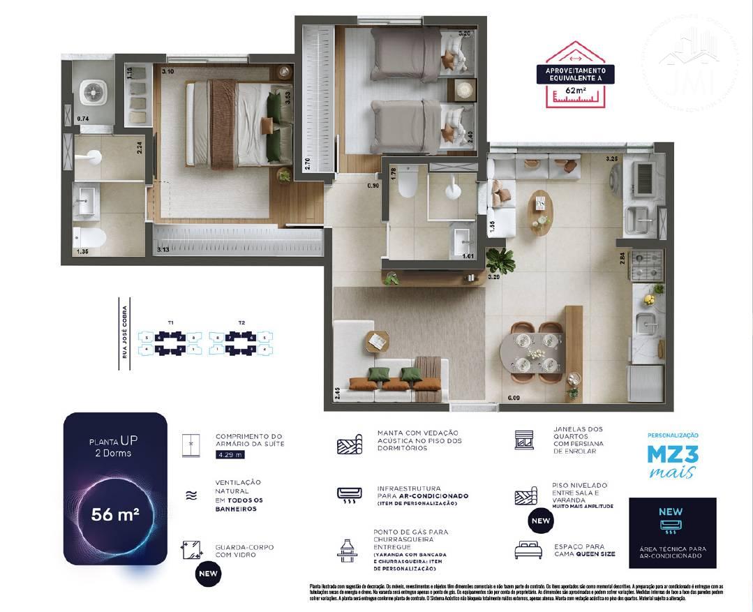 Apartamento à venda com 2 quartos, 56,24m² - Conjunto Residencial Trinta e Um de Março,