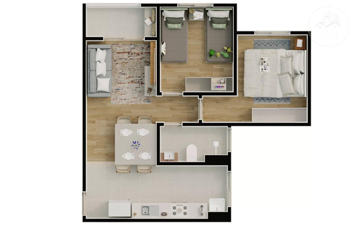 Apartamento à venda com 2 quartos - Loteamento Jardim Sol Nascente,Jacareí