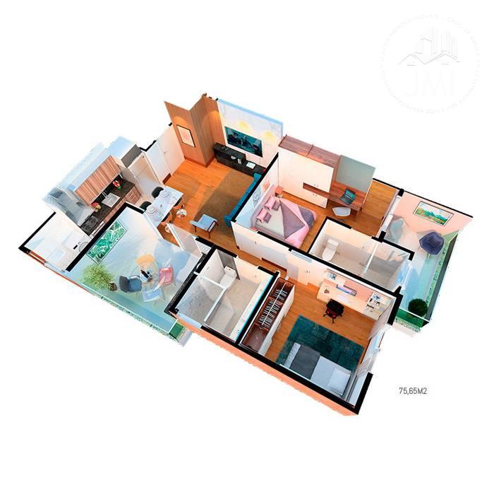 Apartamento de luxo à venda com 2 quartos, 75,65m² - Parque Residencial Aquarius,São José dos Campos