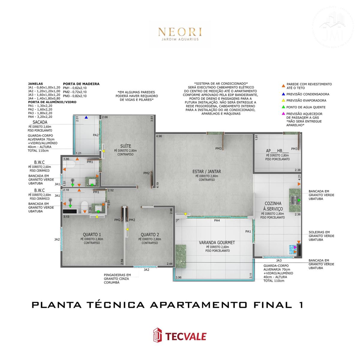  - Apartamento de luxo com 3 quartos, 86,6m², à venda em São José dos Campos, Parque Residencial Aquarius